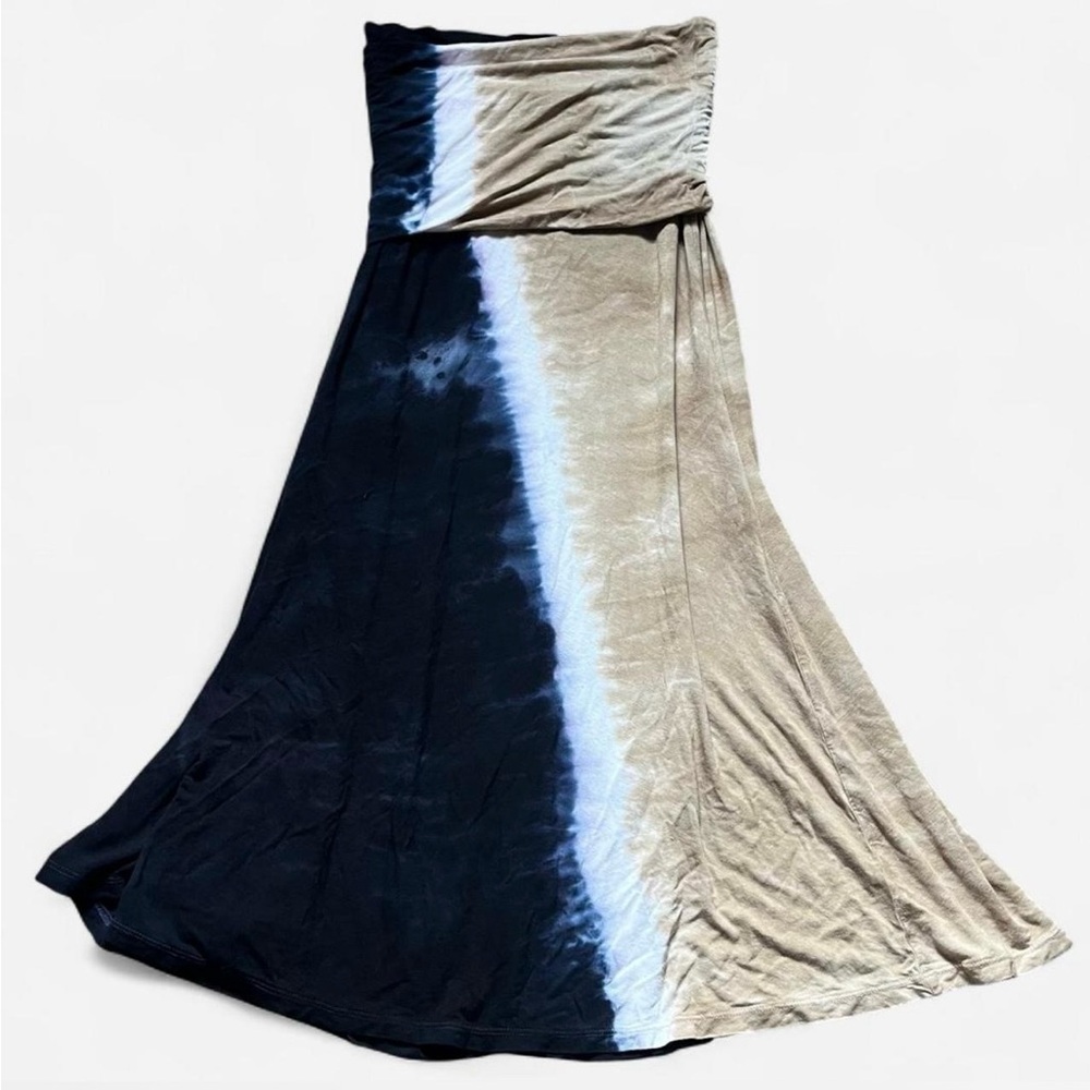 Tie-Dye Fold-Over Maxi Skirt